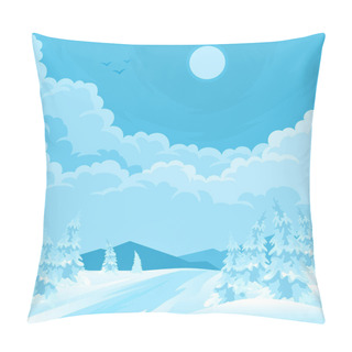 Personality  Winter Rural Landscape Pillow Covers