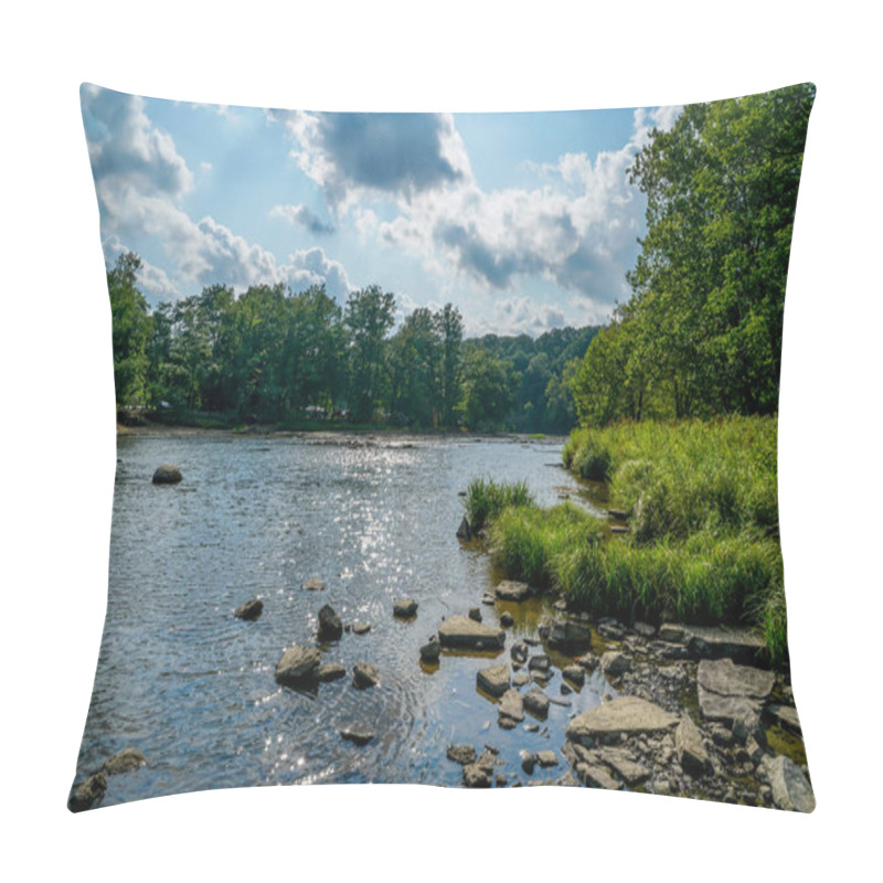 Personality  The Grand River In Ohio Is Great For Salmon And Trout Fishing. Pillow Covers