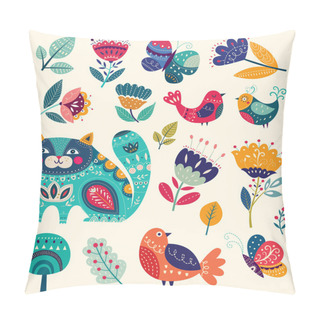Personality  Set With Spring Elements Pillow Covers