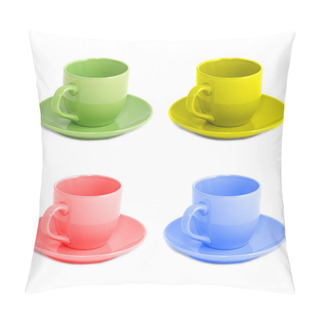 Personality  Four Color Teacups Pillow Covers