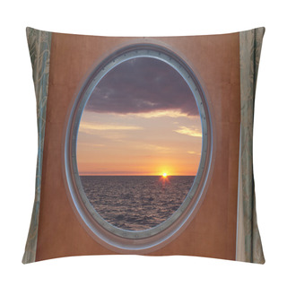 Personality  Sunrise Through Porthole Pillow Covers