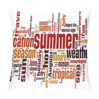 Personality  Summer Word Cloud Pillow Covers