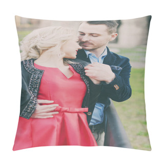 Personality  Happy Young Couple Pillow Covers