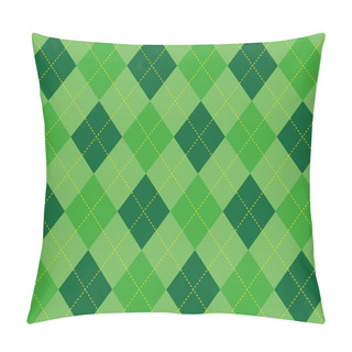 Personality  Argyle Pattern Green Rhombus Seamless Texture Pillow Covers