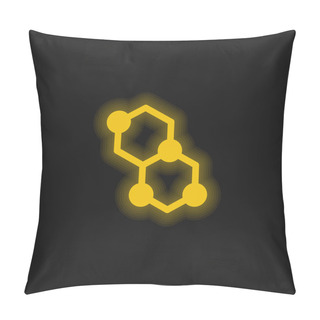 Personality  Bond Yellow Glowing Neon Icon Pillow Covers
