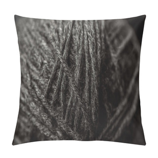 Personality  Full Frame Of Grey Yarn Texture As Background Pillow Covers