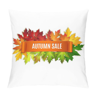 Personality  Autumn Background With Colorful Leaves Pillow Covers