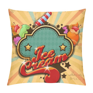 Personality  Colorful Ice Cream Background Pillow Covers