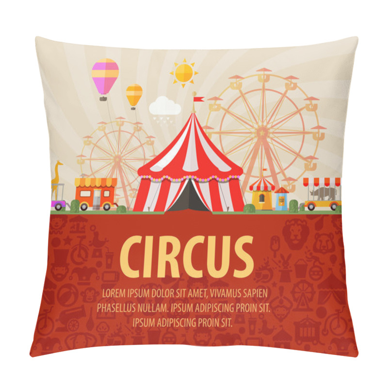 Personality  funfair. circus performance pillow covers