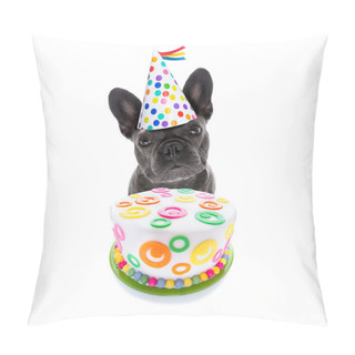 Personality  Happy Birthday Dog And Cake  Pillow Covers