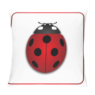Personality  Ladybug Red Cartoon Icon Realistic Pillow Covers