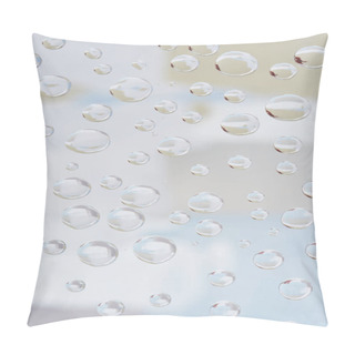 Personality  Beautiful Transparent Rain Drops On Blurred Abstract Background  Pillow Covers