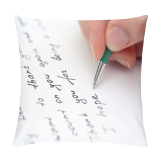 Personality  Writing Letter To A Friend. Pillow Covers