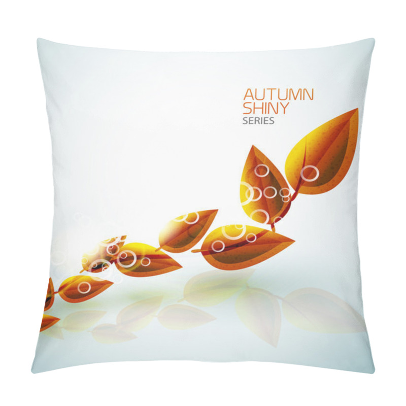 Personality  Autumn shiny flying leaves background pillow covers