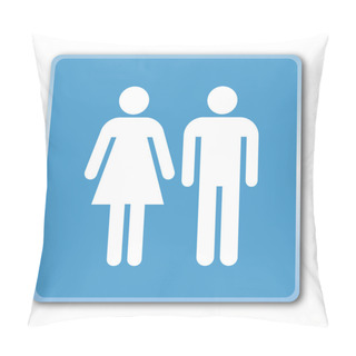 Personality  Blue Male And Female Sign Vector Pillow Covers