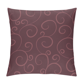 Personality   Romantic Curls On A Red Background. Pillow Covers