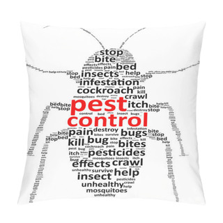 Personality  Pest Control Word Cloud Pillow Covers