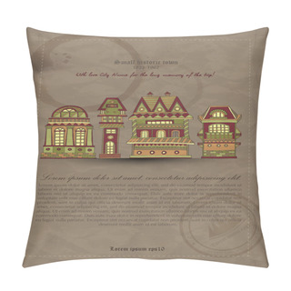 Personality  Vector Houses On Grunge Background Pillow Covers