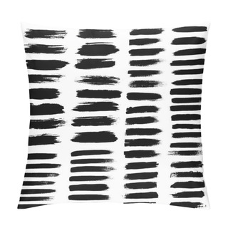 Personality  Black Ink Brush Strokes Pillow Covers