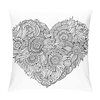 Personality  Abstract Decorative Floral Ethnic Doodles Composition Pillow Covers