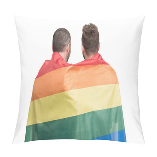Personality  Homosexual Couple Covered By Lgbt Flag Pillow Covers