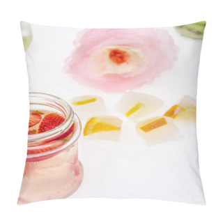 Personality  2 Healthy Drink With Strawberries Pillow Covers