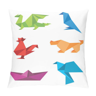 Personality  Origami_colorful_icons Pillow Covers