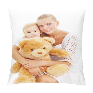 Personality  Mother And Daughter With Big Toy Pillow Covers