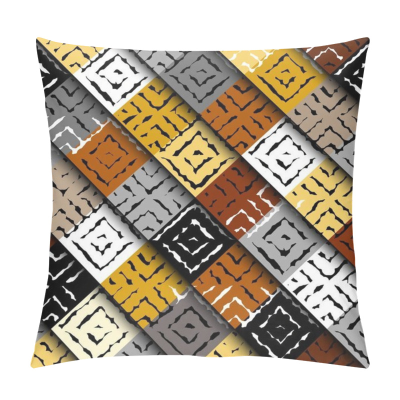 Personality  Seamless vector background in the bohemian style. pillow covers