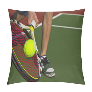 Personality  Tennis Player, Racket, Ball And Court Pillow Covers