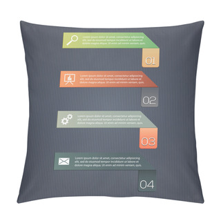 Personality  Steps Process Arrows, Vector Illustration  Pillow Covers