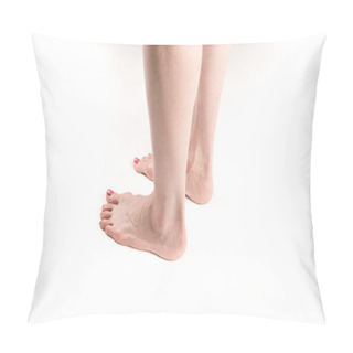Personality  Female Legs With Transverse Flat Feet And Protruding Veins Pillow Covers