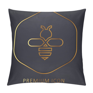 Personality  Bee Golden Line Premium Logo Or Icon Pillow Covers