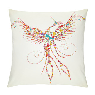 Personality  Spring Pheonix Bird Texture Pillow Covers
