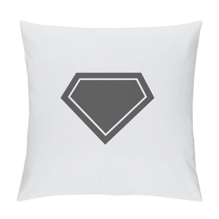 Personality  Superhero Logo Icon In Black On A Gray Background. Vector Illustration. Pillow Covers