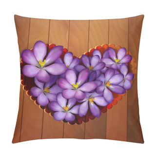 Personality  Vector Floral Heart Vector Illustration  Pillow Covers