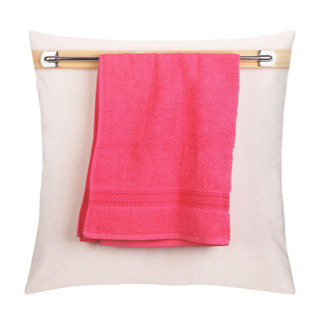 Personality  Bath Towel On Crossbar In Room Pillow Covers