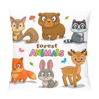 Personality  Cute Cartoon Forest Animals Pillow Covers