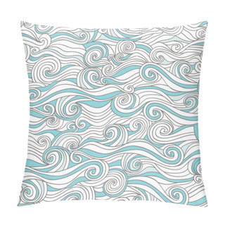 Personality  Colorful Abstract Hand-drawn Pattern, Waves Background Pillow Covers