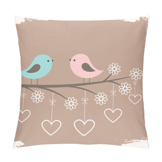 Personality  Couple Of Cute Birds Pillow Covers