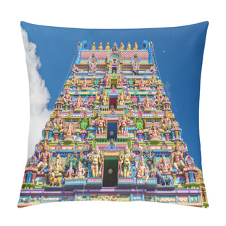 Personality  Facade Of A Hindu Temple In Victoria, Seychelles Pillow Covers