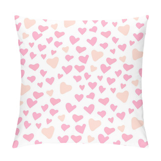 Personality  Cute Hearts Seamless Vector Pattern. Valentines Day Pink Background. Pillow Covers