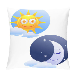 Personality  Day And Night Symbol Pillow Covers