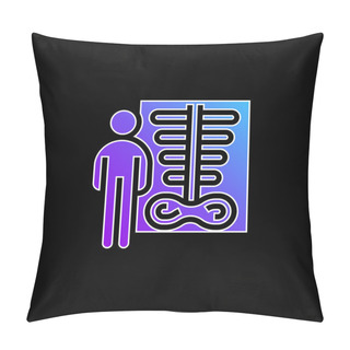 Personality  Bone Density Blue Gradient Vector Icon Pillow Covers