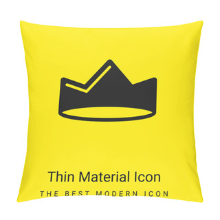 Personality  Crown Minimal Bright Yellow Material Icon Pillow Covers