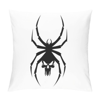 Personality  Black Spider Skull Logo Tribal Icon Pillow Covers