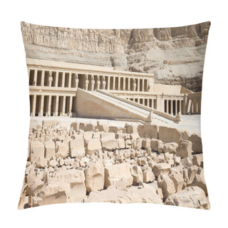 Personality  The Temple Of Hatshepsut Near Luxor In Egypt Pillow Covers