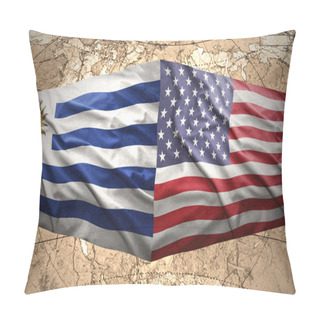 Personality  Uruguay And United States Of America Pillow Covers