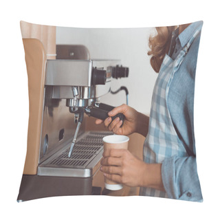 Personality  Barista With Coffee Machine Pillow Covers