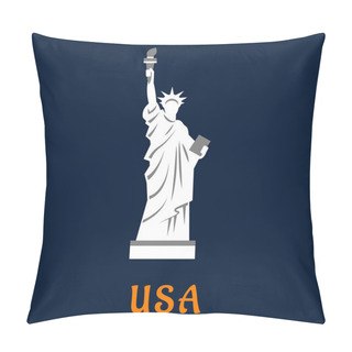 Personality  Statue Of Liberty Travel Landmark Icon Pillow Covers